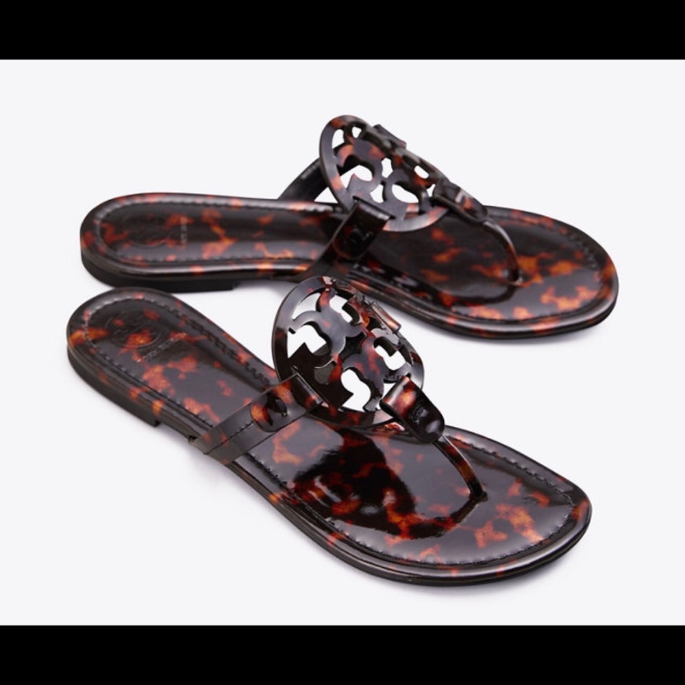 🌟 NEW 🌟Tory Burch Miller Tortoise 10 10.5 Rare🌟